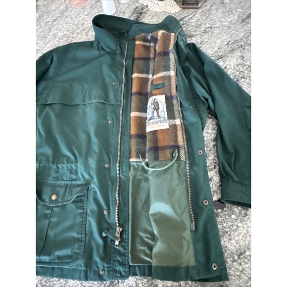 Eddie Bauer Men's Vintage Wool Flannel Lined Mountain Parka Green Large Nice - Picture 9 of 12